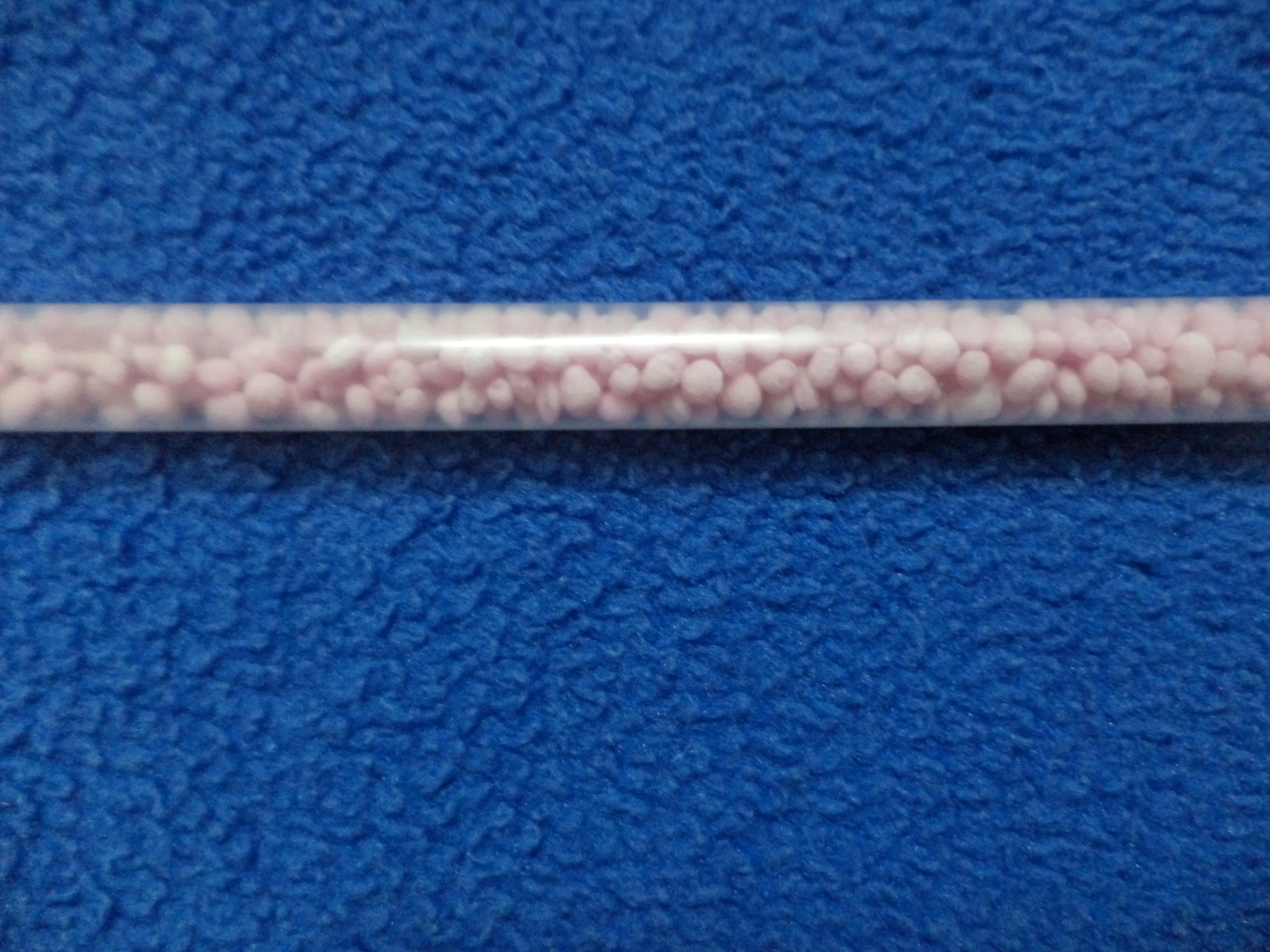 The beads inside the straws